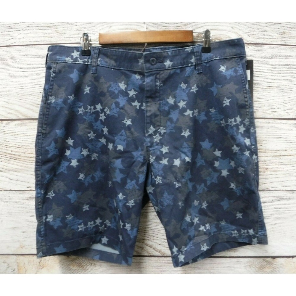 Lee Shorts‎ Mens Size 40 Navy Americana Star Print Casual Stretch Shorts New